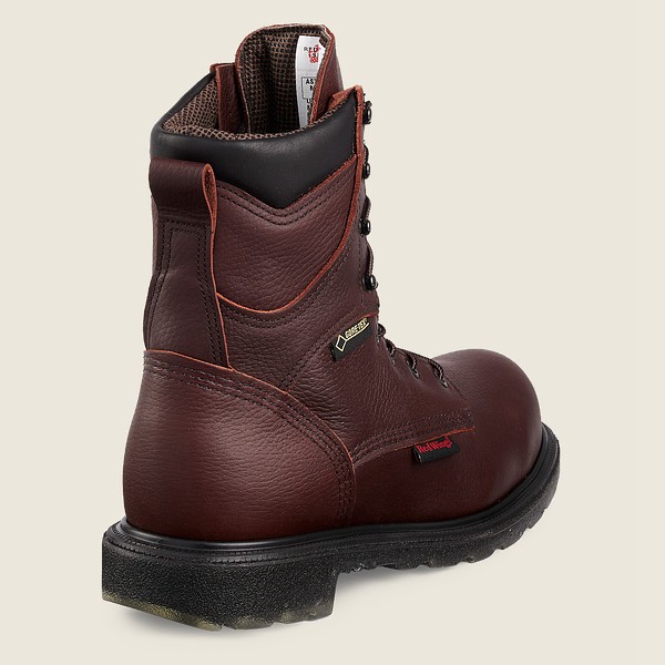 Red Wing Mens Supersole® 2.0 - 8-inch Insulated Waterproof Csa Toe - Safety Boots Burgundy - 7153IUN